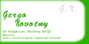 gergo novotny business card